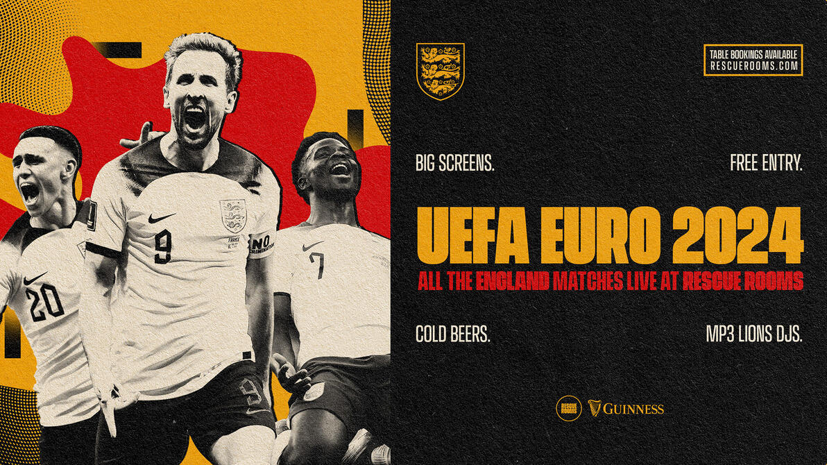 UEFA Euro 2024 live at Rescue Rooms